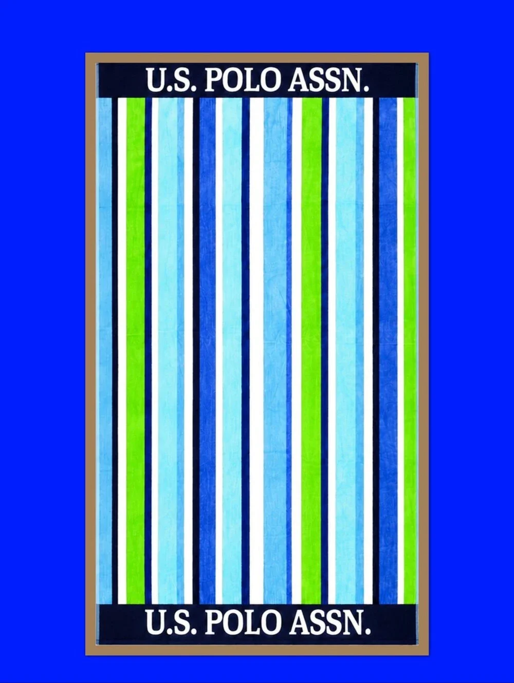 US POLO ASSN PORT STRIPE JACQUARD BEACH TOWEL. TOWEL ONLY!
